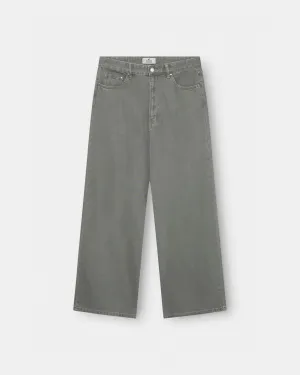 Baggy Denim Jeans Khaki Green