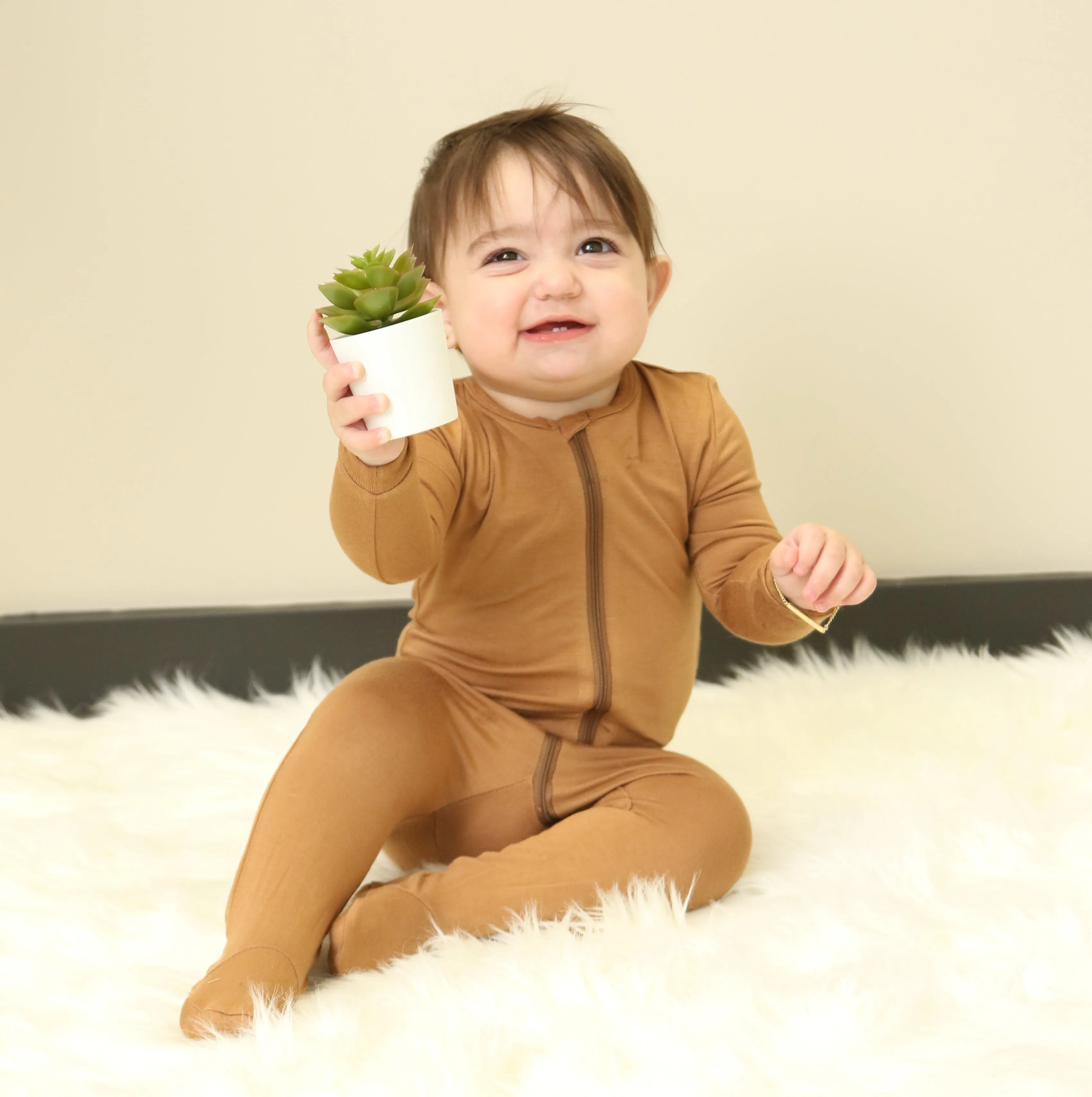 Bamboo Zip-up Footed Sleeper 0-3M Newborn