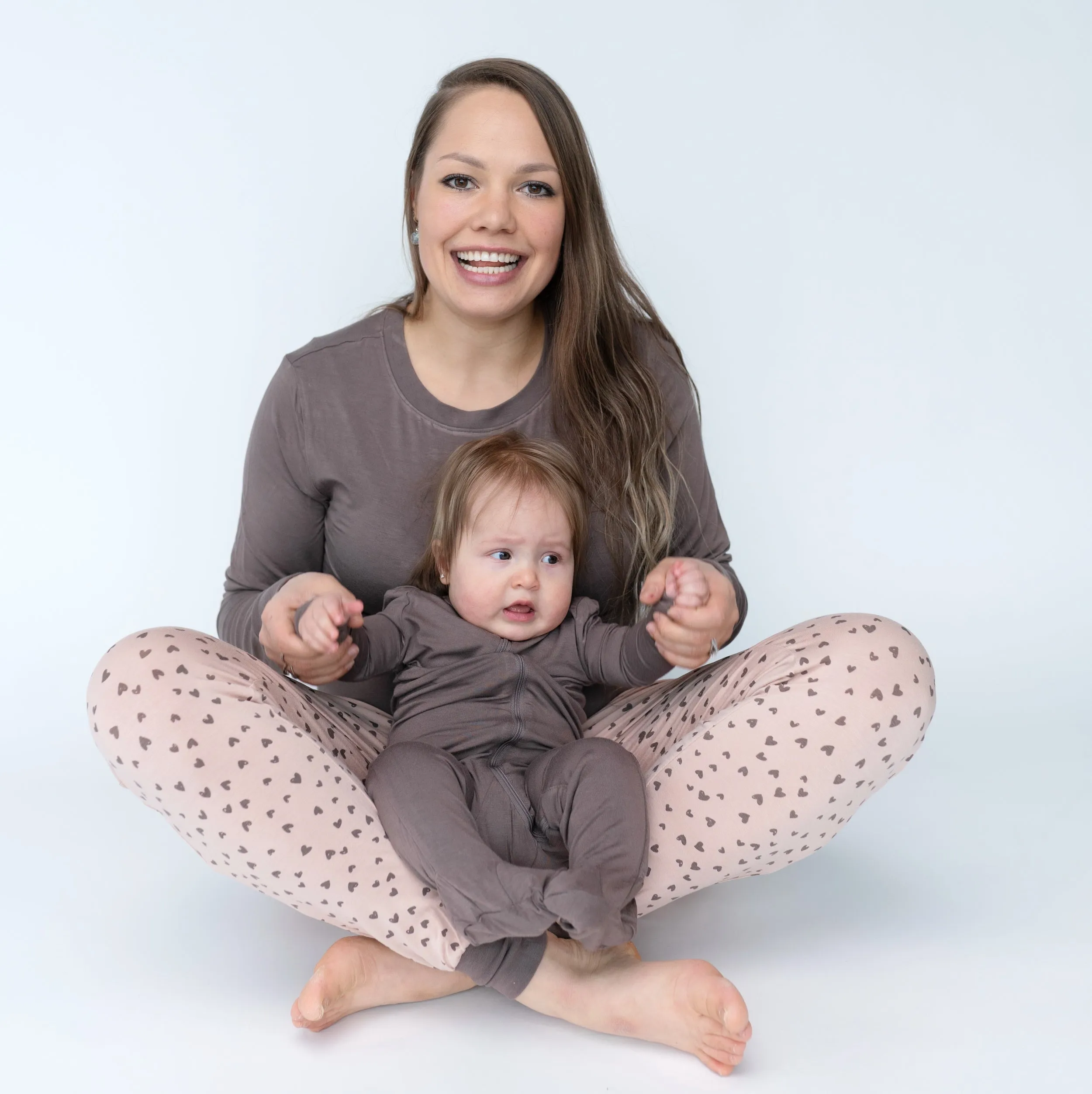 Bamboo Zip Up Footies (Antler)