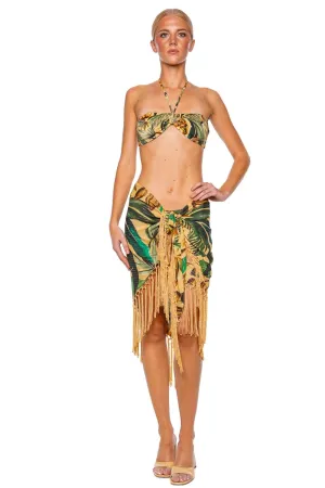 Bananart Fringe Trim Pareo Skirt