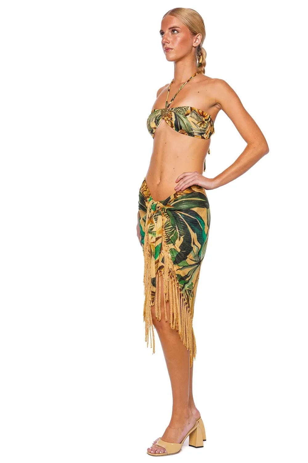Bananart Fringe Trim Pareo Skirt