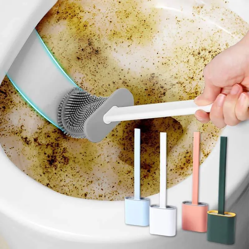 Bathroom Toilet Cleaning Brush And Holder Set
