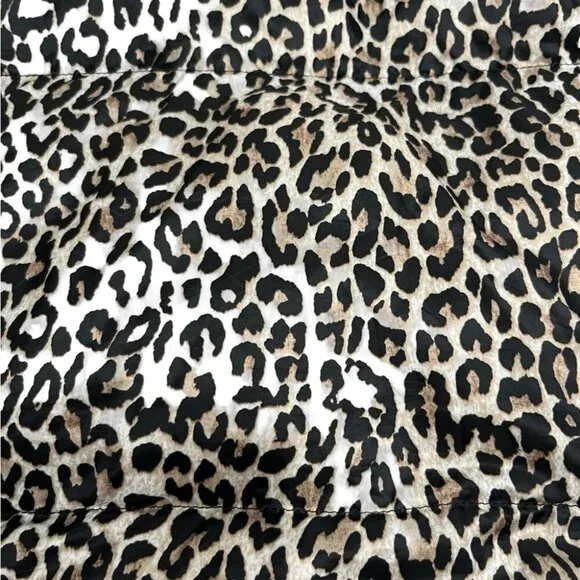 BCBGeneration Leopard-Print Hooded Puffer Coat, Size Small