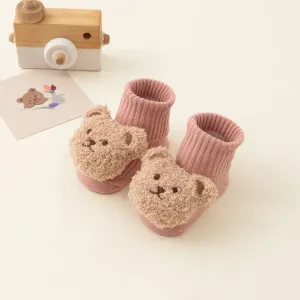 Bear Baby Socks for Boy Girl Winter Soft Cotton Anti Slip  Newborn Toddler Sock Kids Thicken Socken Warm Socks
