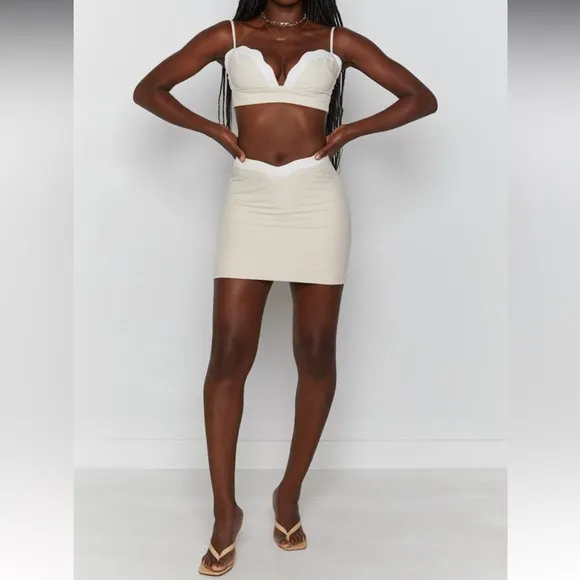 Beginning Boutique - Sophie Skirt Set in Cream