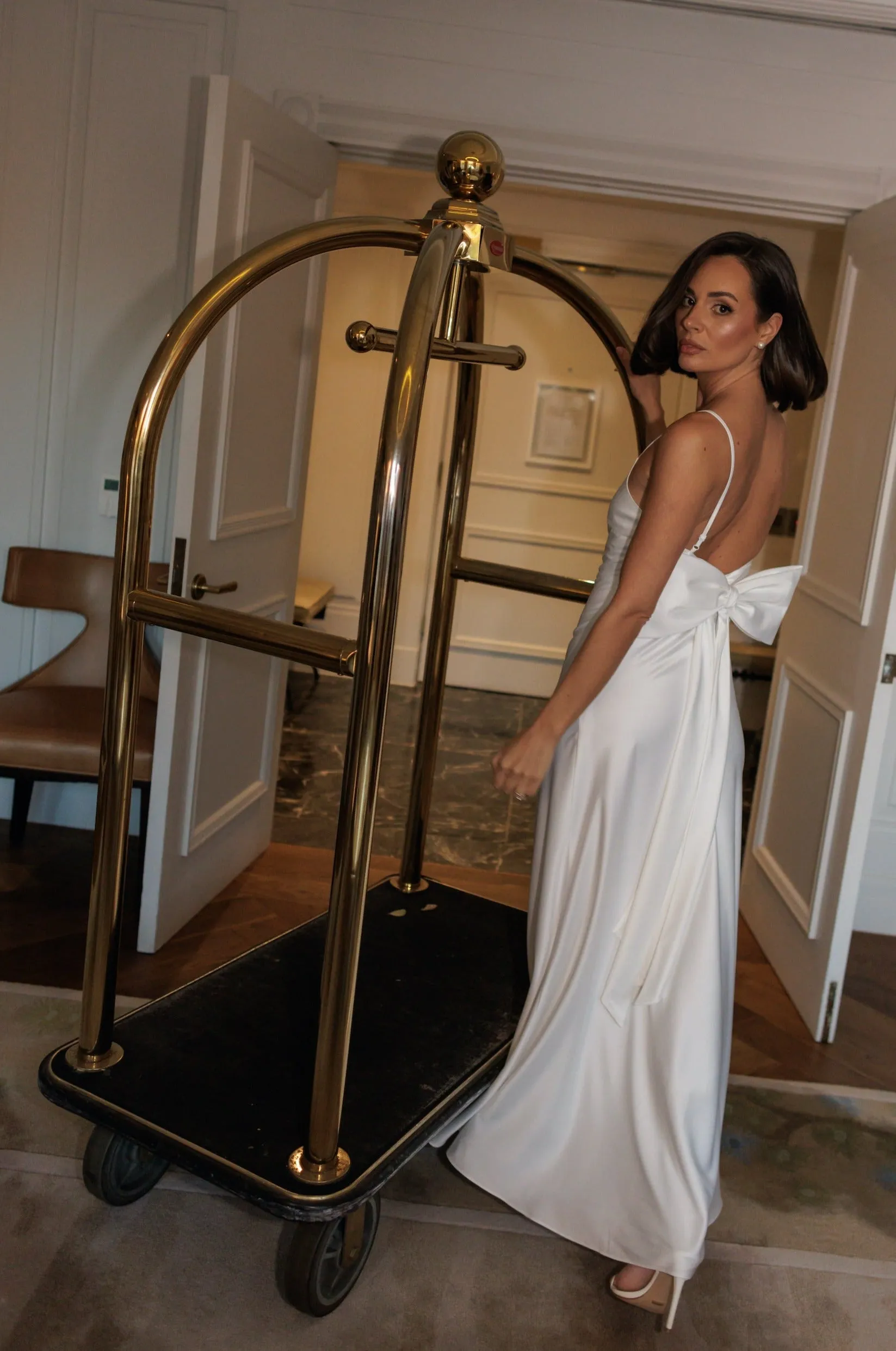 Bijou Bow Maxi Bridal Slip