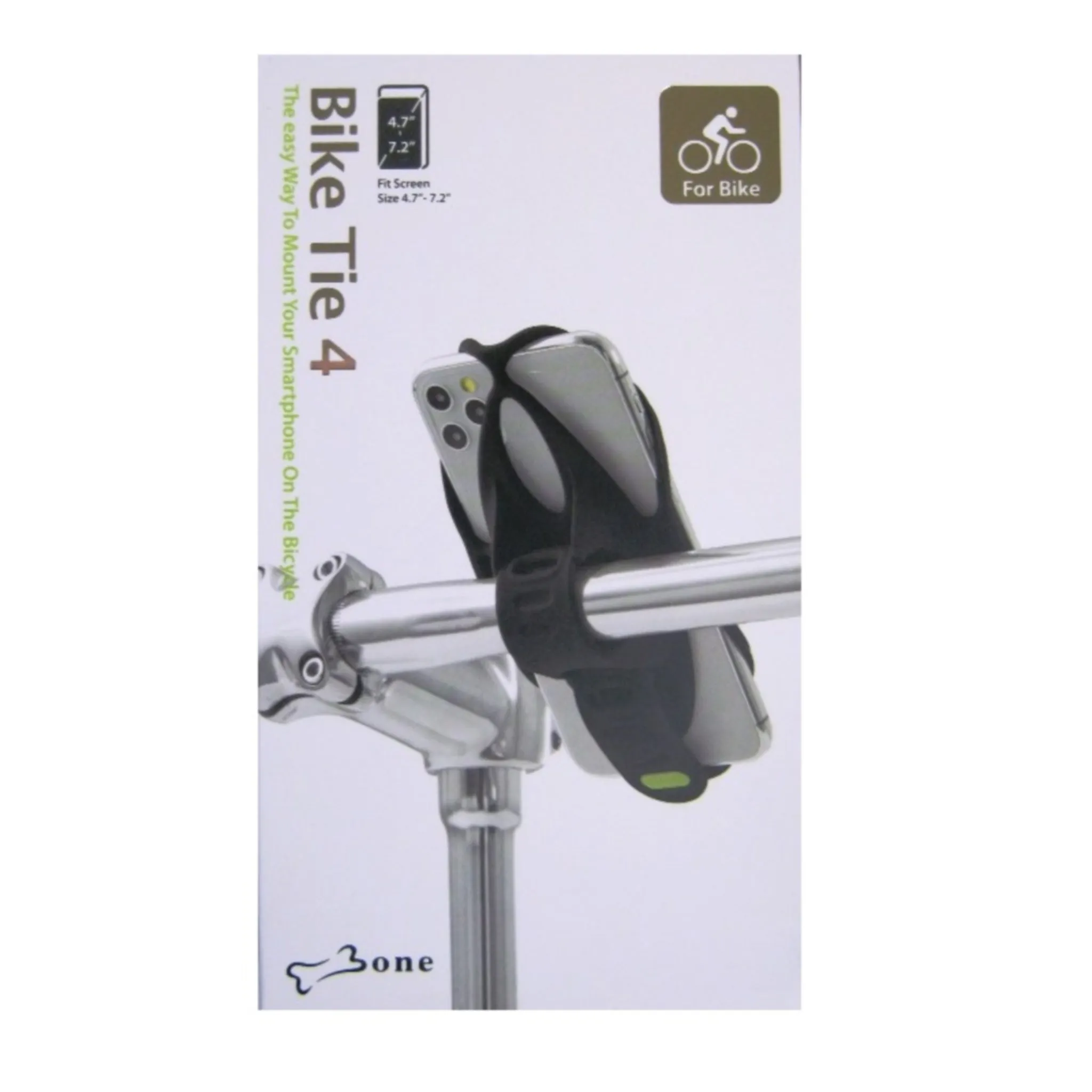 Bike Tie 4 Smartphone Handlebar Holder 4.7'' to 7.2'' Black
