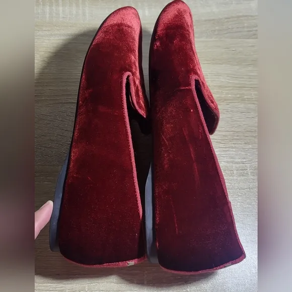 Birdies Red Velvet Slippers Luxurious Comfort