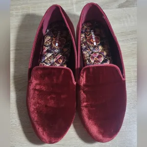 Birdies Red Velvet Slippers Luxurious Comfort