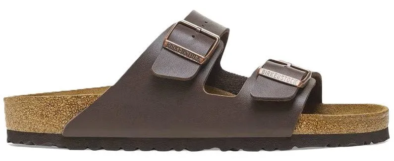 Birkenstock Arizona Sandals - Dark Brown Birko-Flor | Soft Footbed