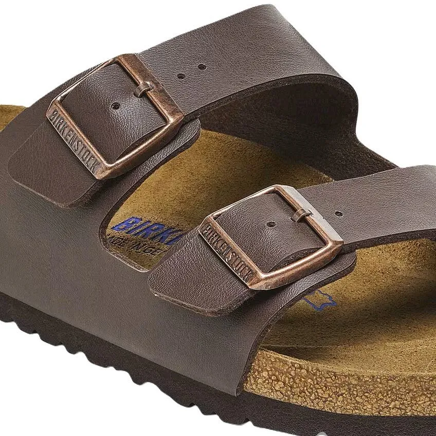 Birkenstock Arizona Sandals - Dark Brown Birko-Flor | Soft Footbed