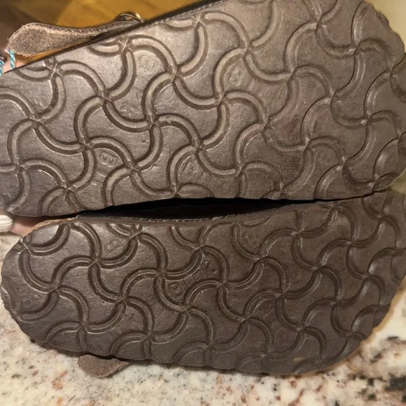 Birkenstock Black Slippers with Leather Upper and Cork Footbed