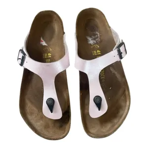 Birkenstock Gizeh Thong Comfort Sandal Sz 41 Pearl Rose