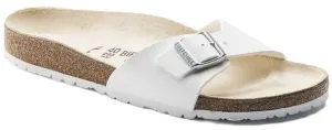 Birkenstock Madrid Sandals - White Birko-Flor | Comfortable Cork Footbed