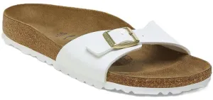 Birkenstock Madrid Sandals - White Patent Birko-Flor | Comfortable Cork Footbed