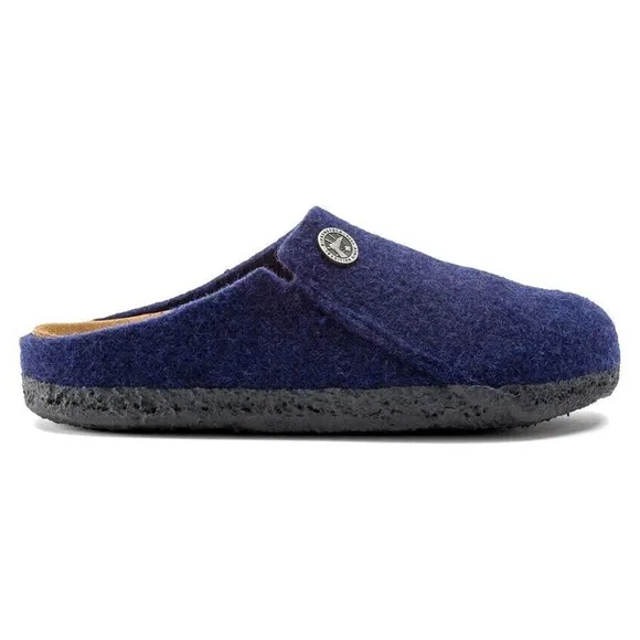 Birkenstock Zermatt Kids Wool Felt Dunkelblau Slippers US K8 EU26 Narrow 1016528