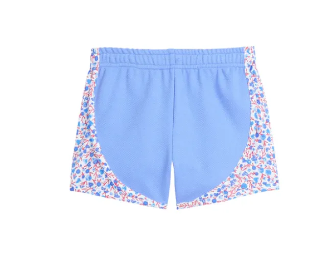 Bisby Girls Track Shorts Patriotic Hearts