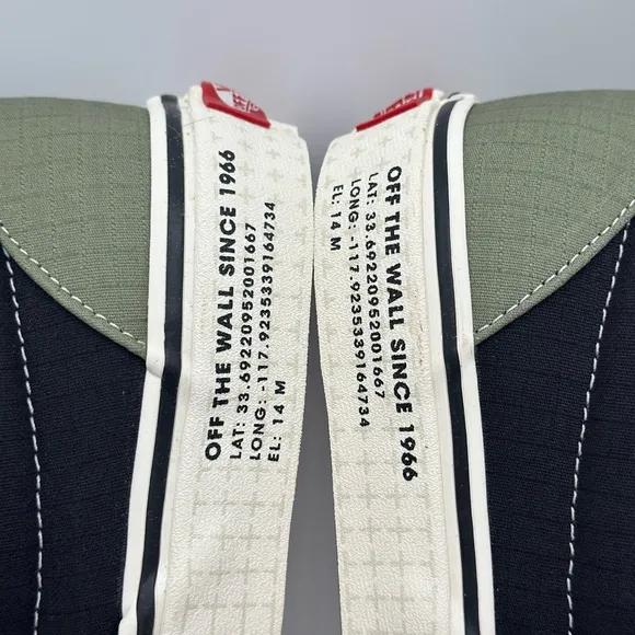 Black and Green Slip-On Sneakers with Canvas Upper