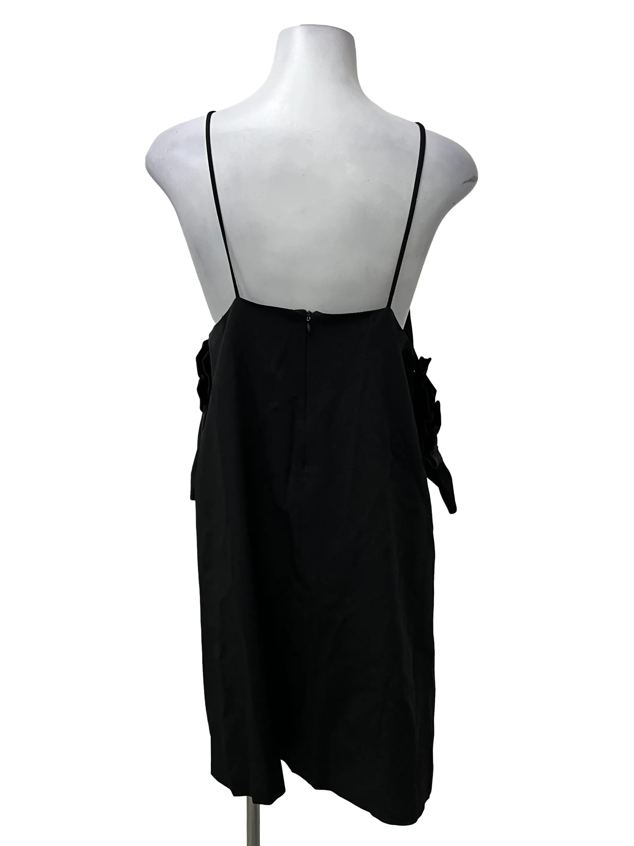 Black Cold Shoulder Slip Dress