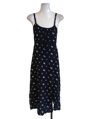 Black Floral Slip Dress