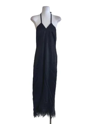 Black Neck Hanging Slip Dress