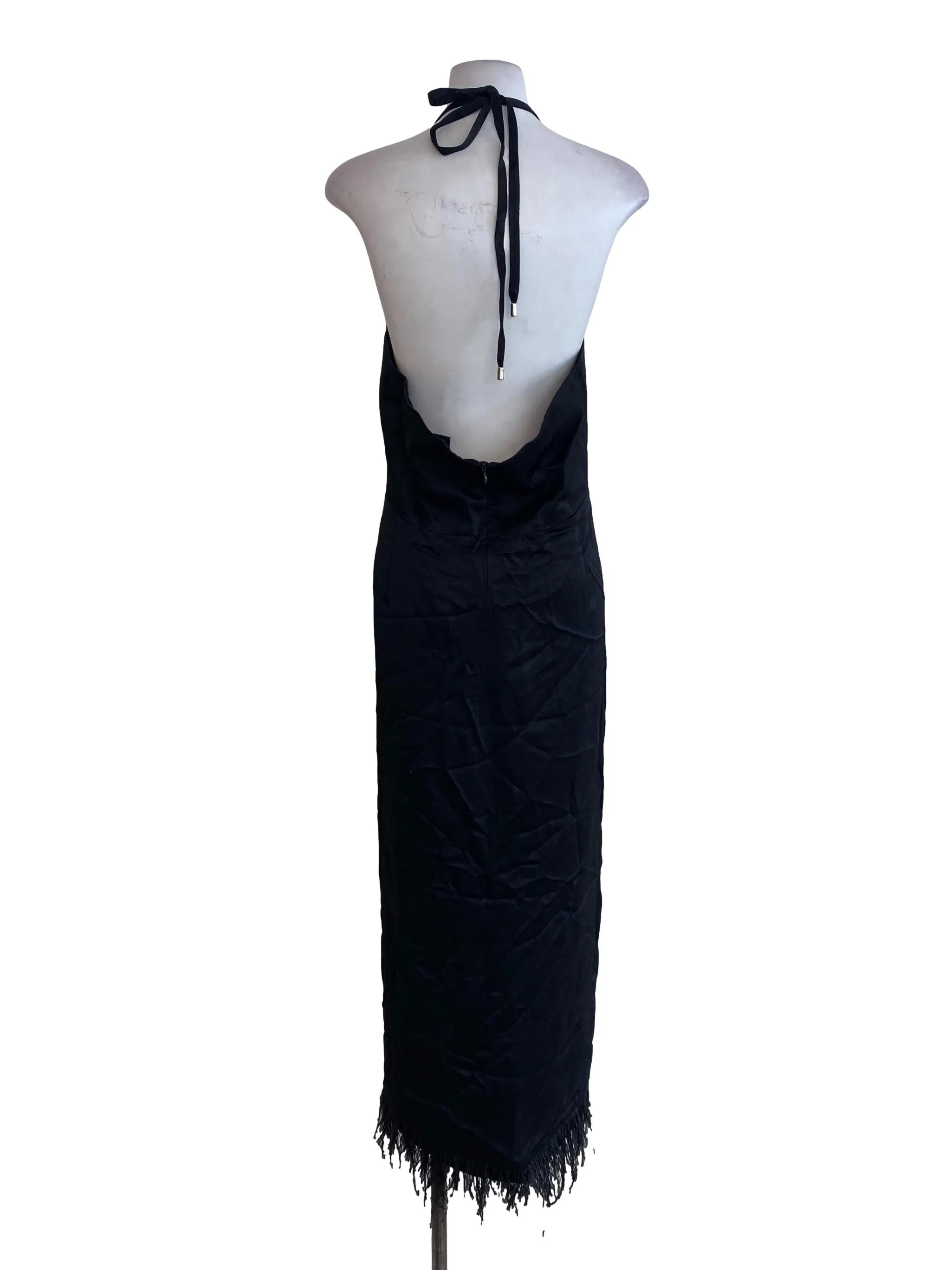 Black Neck Hanging Slip Dress
