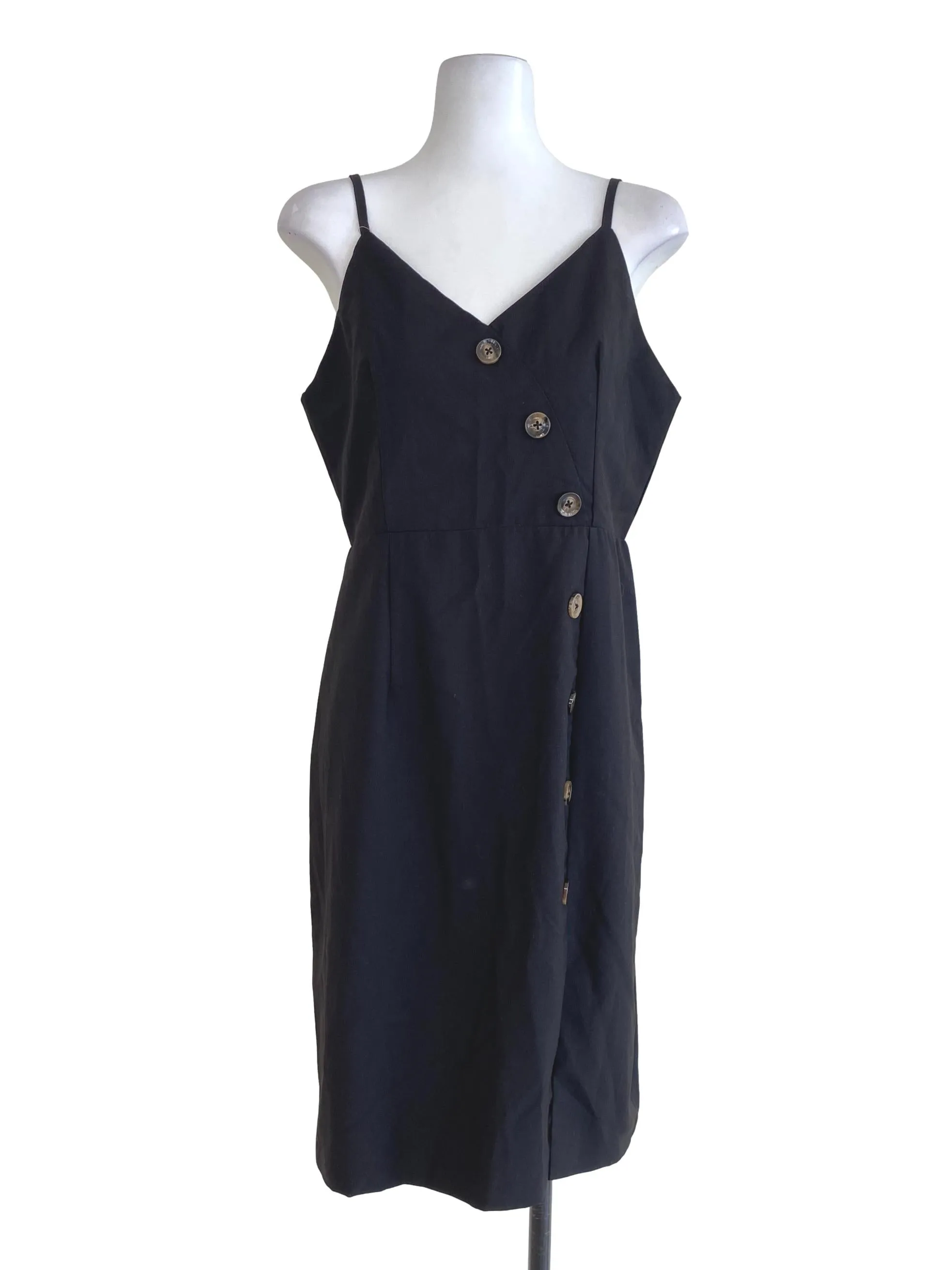 Black Plain Slip Dress