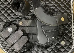 Black Sparkle Exercise Boots & matching bell boots
