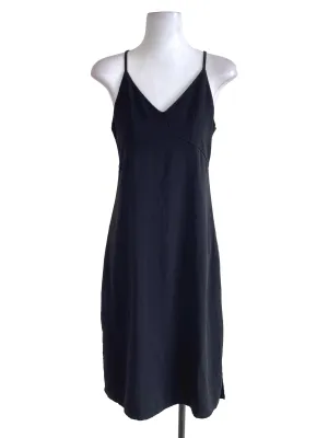 Black V Neck Slip Dress