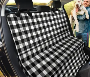 Black White Buffalo Plaid Pet Hammock To Match Front Seat Covers