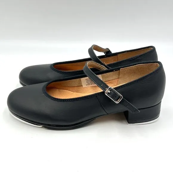 Bloch Big Girls 4 Tap Dance Shoes Tap-On Leather Mary Jane Strap Techno S0302L