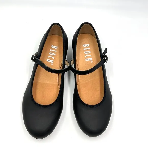 Bloch Big Girls 4 Tap Dance Shoes Tap-On Leather Mary Jane Strap Techno S0302L