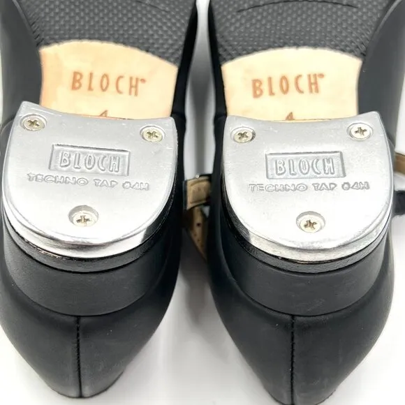 Bloch Big Girls 4 Tap Dance Shoes Tap-On Leather Mary Jane Strap Techno S0302L