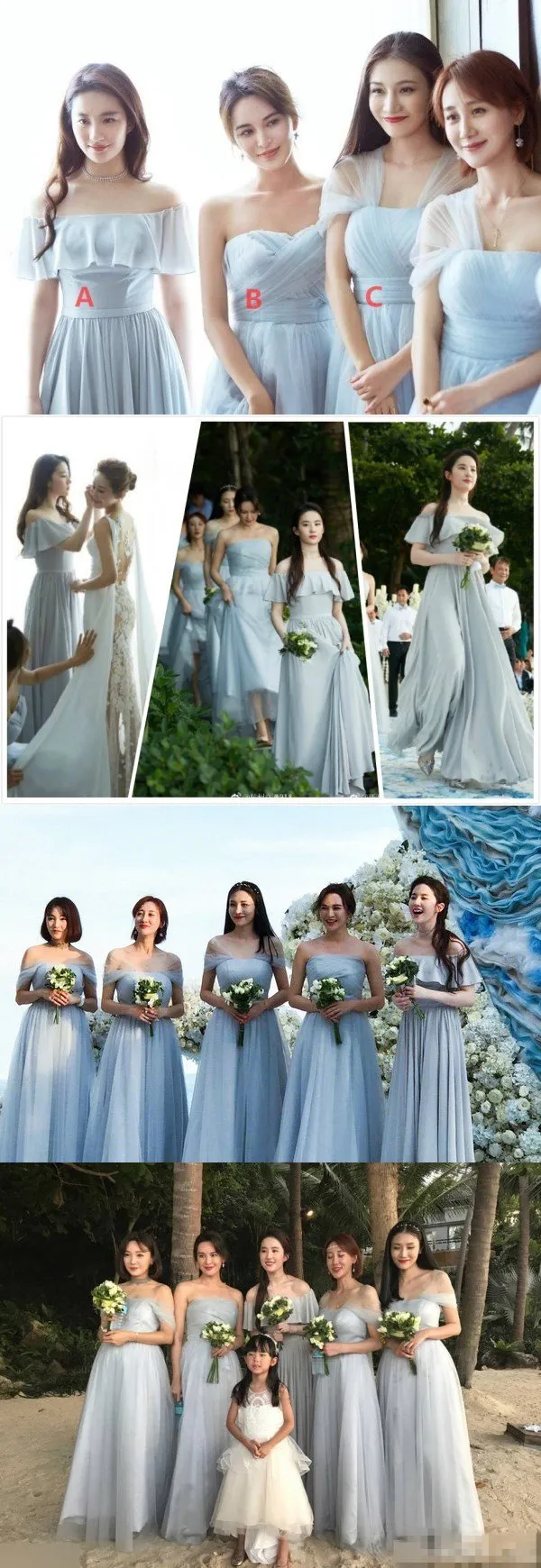 Blue A-Line Chiffon Off Shoulder Simple Soft Cheap Bridesmaid Dresses, Tulle Charming Custom Convertible Bridesmaid Dress Online, WG248