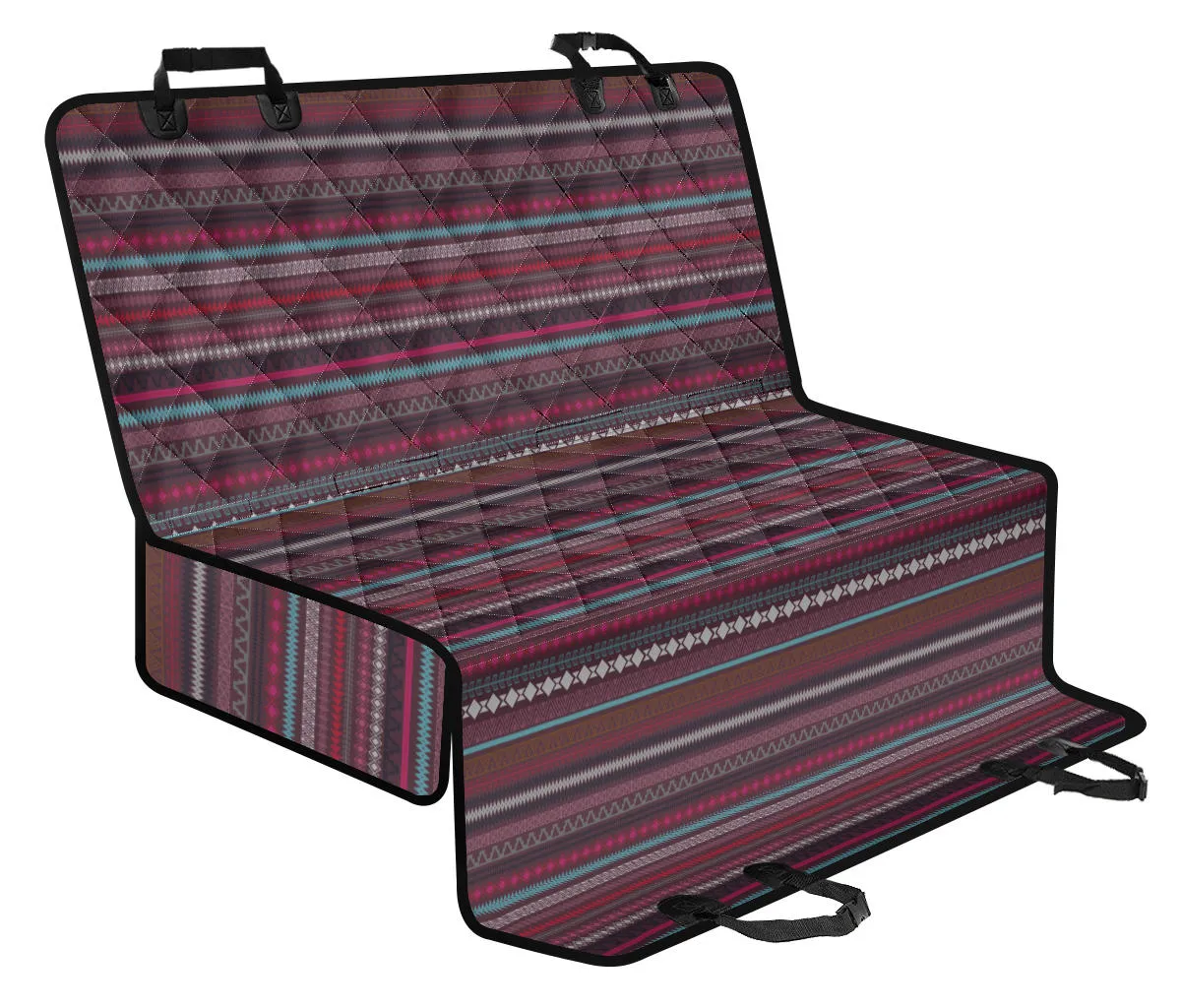Boho Violet Stripes Auto Pet Seat Cover