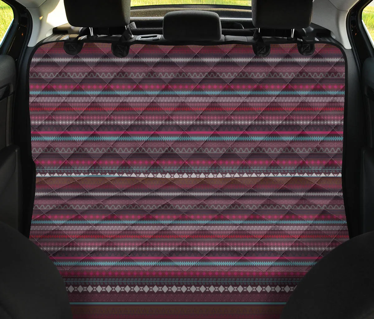Boho Violet Stripes Auto Pet Seat Cover