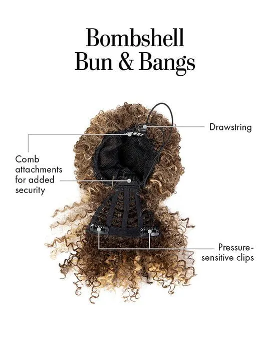 Bombshell Bun & Bangs | Synthetic Hairpiece