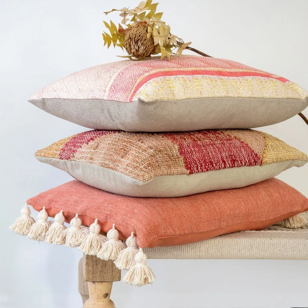 Bora Tassel Pillow - Coral
