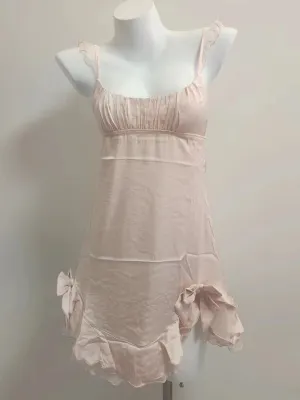 Bowknot Slits Slip