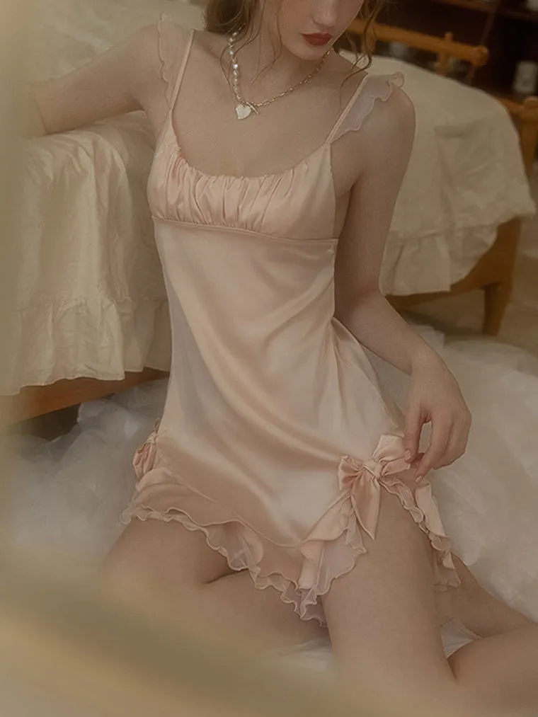 Bowknot Slits Slip