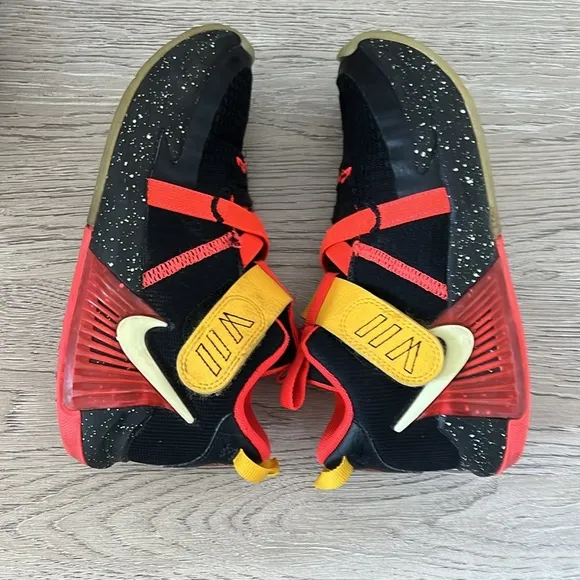 Boy’s Black &amp; Orange Sneakers From Nike Size 2y