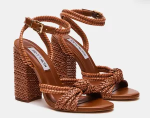Braided Ankle Strap Block Heel