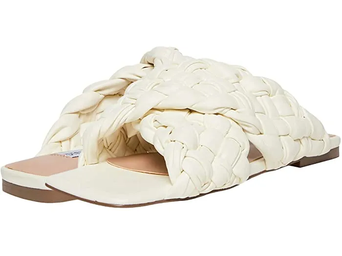 Braided Leather Crisscross Sandal