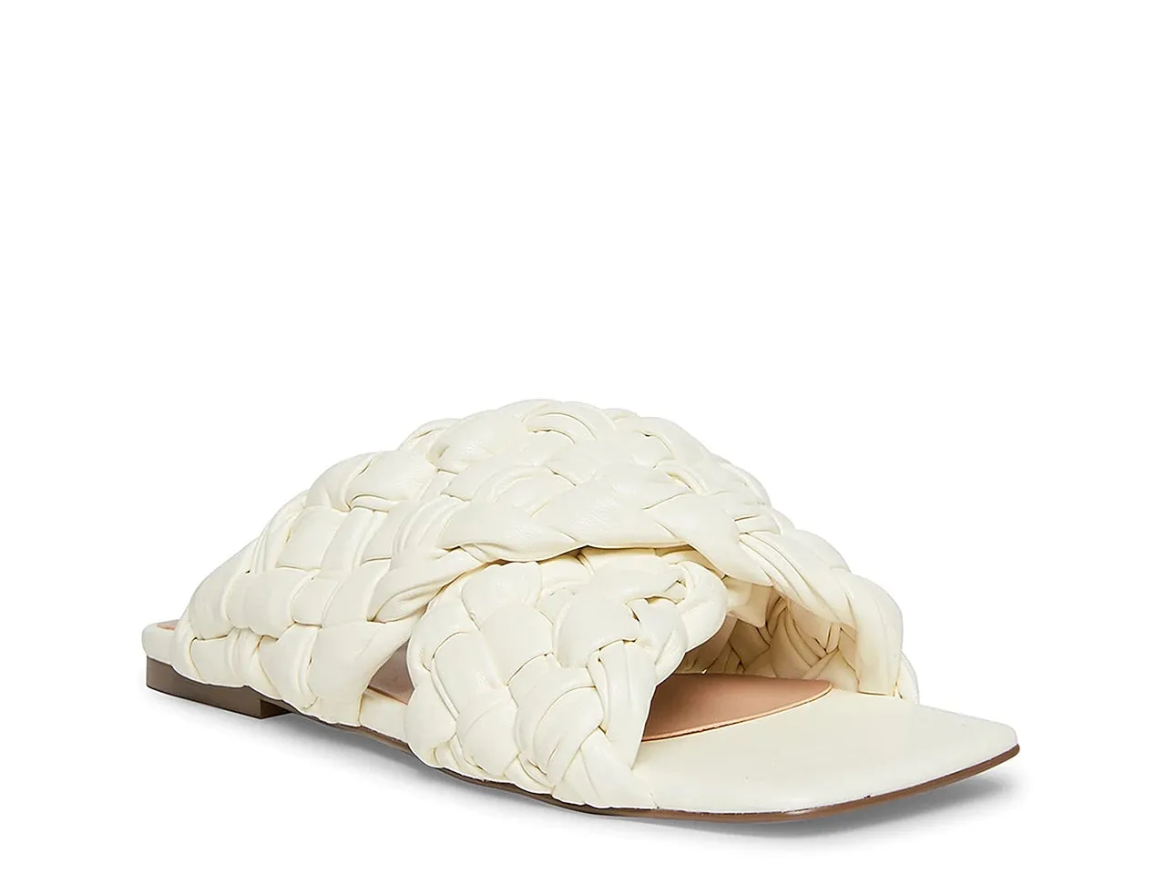 Braided Leather Crisscross Sandal