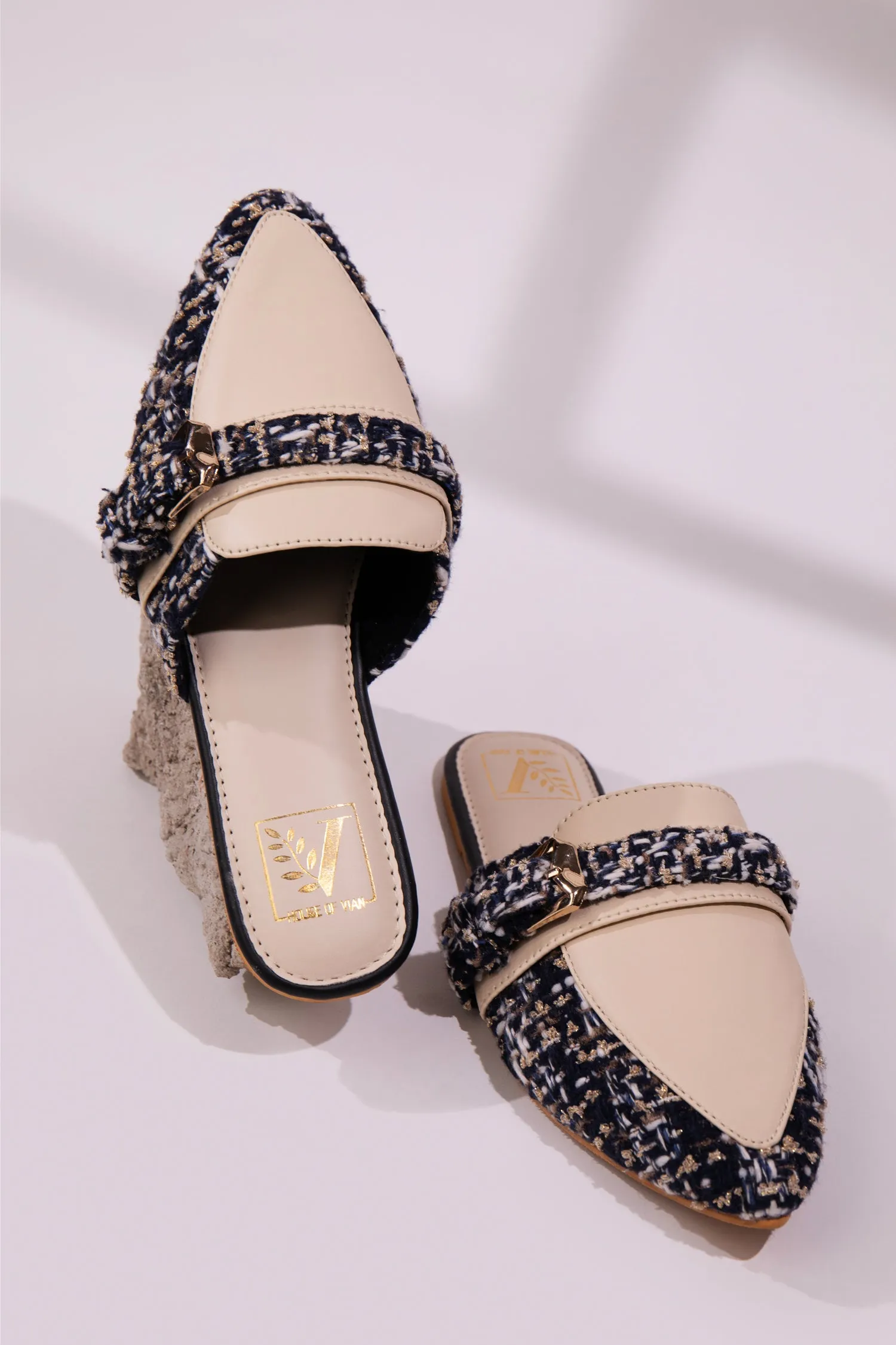 Buckle it Blue Mules