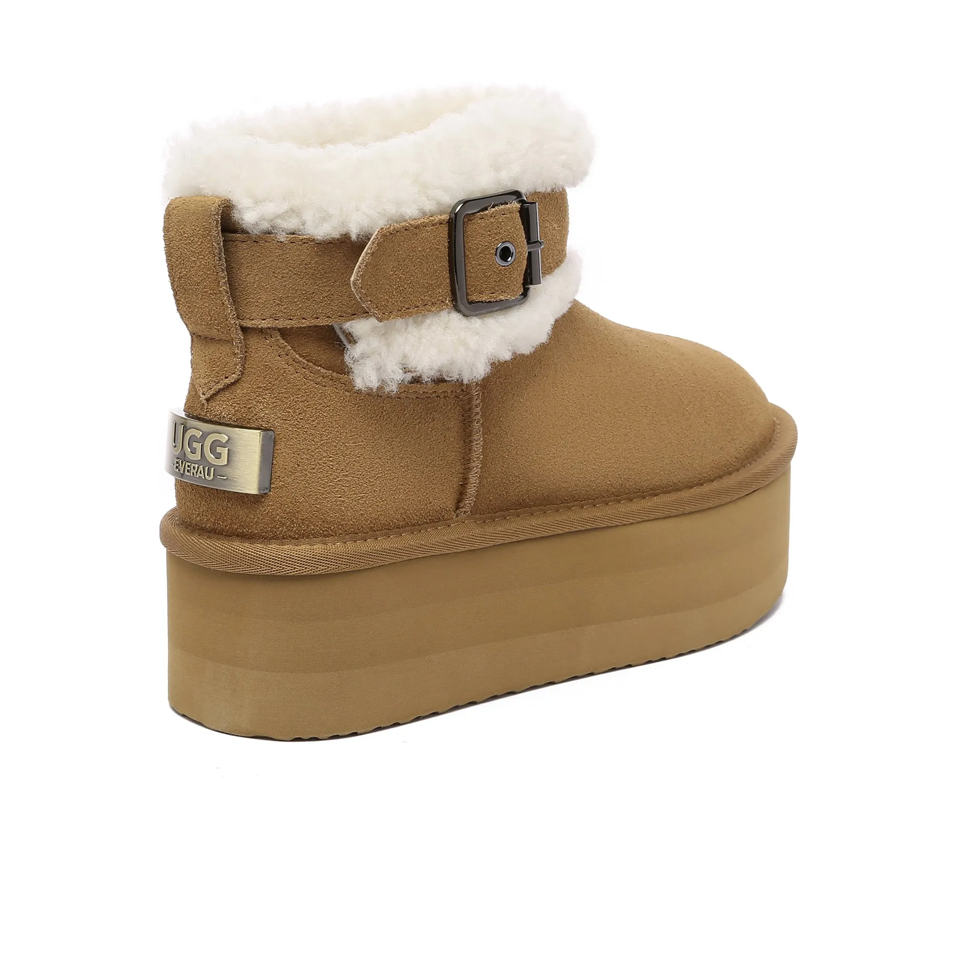 Buckle Strap Platform Boots