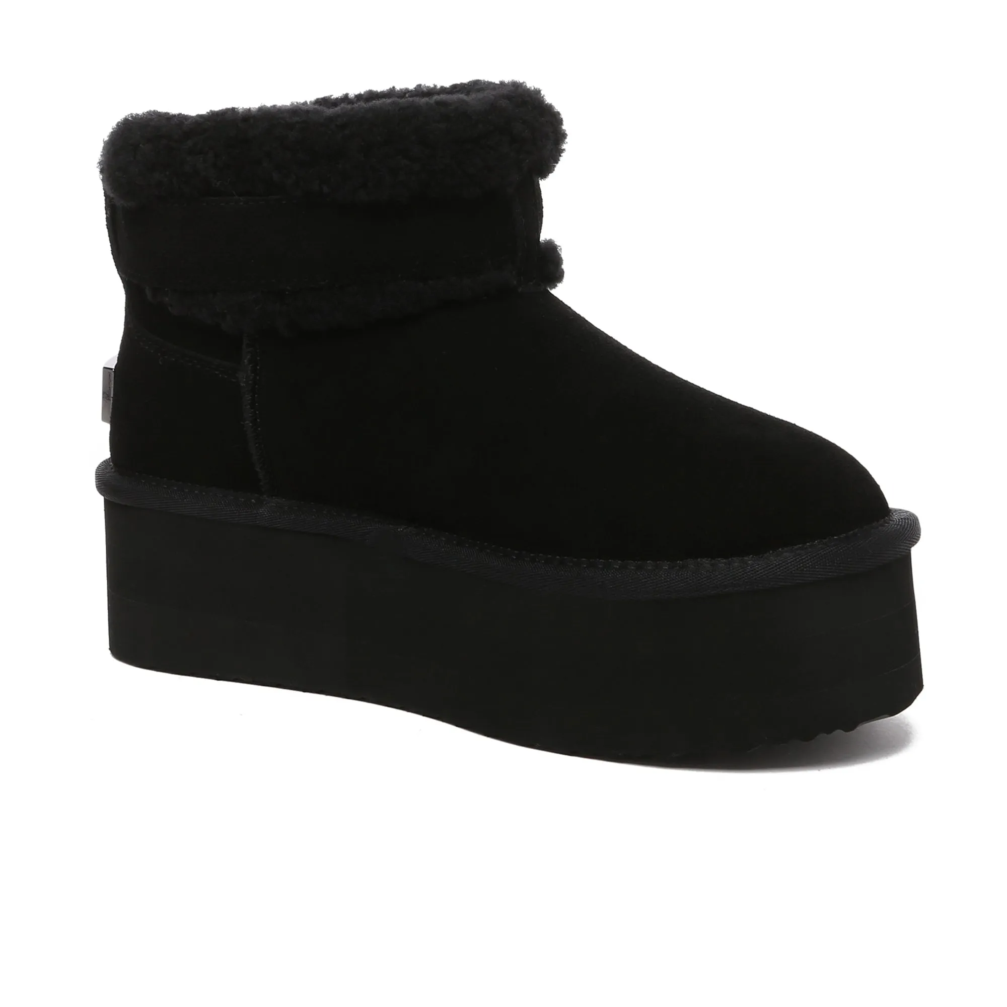 Buckle Strap Platform Boots