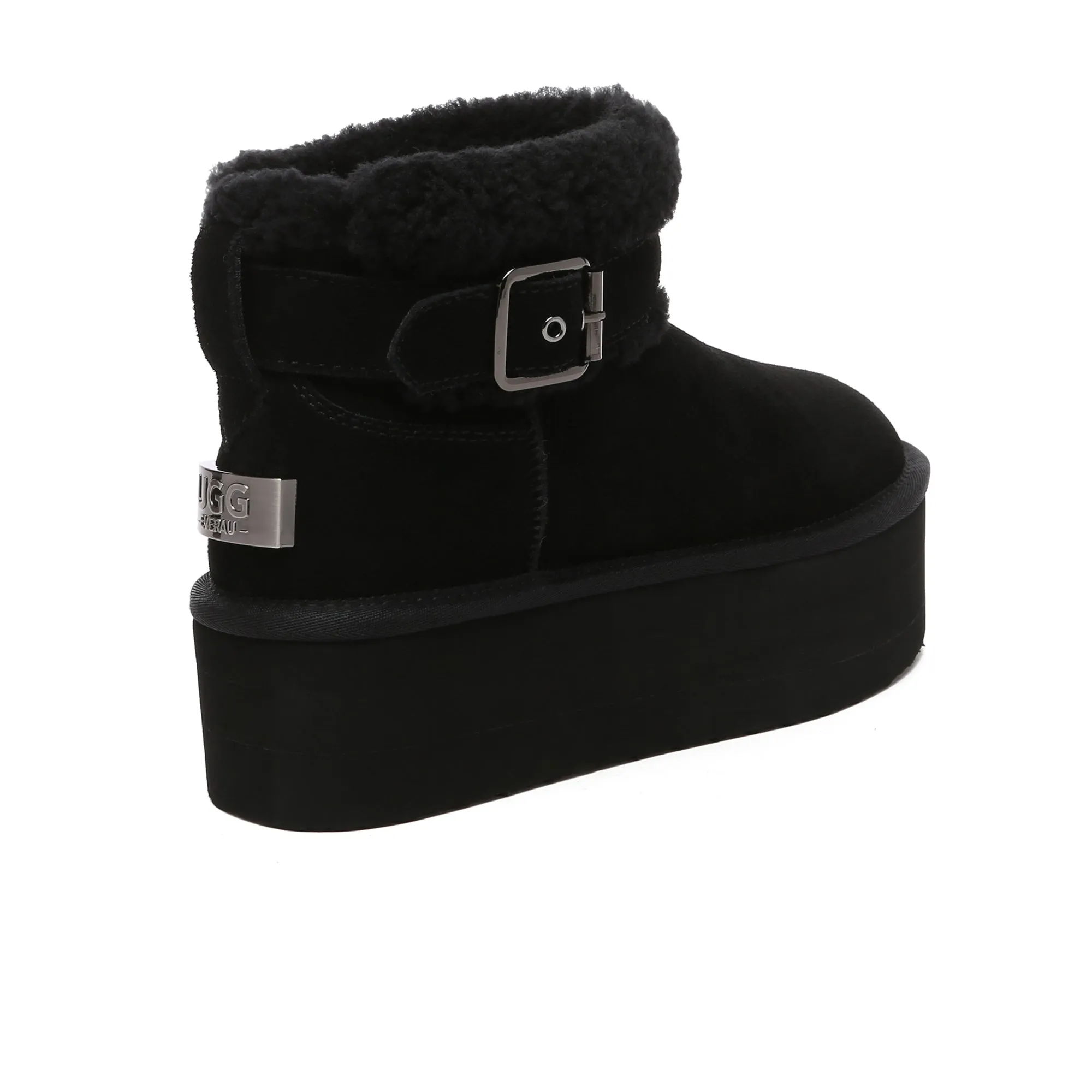 Buckle Strap Platform Boots