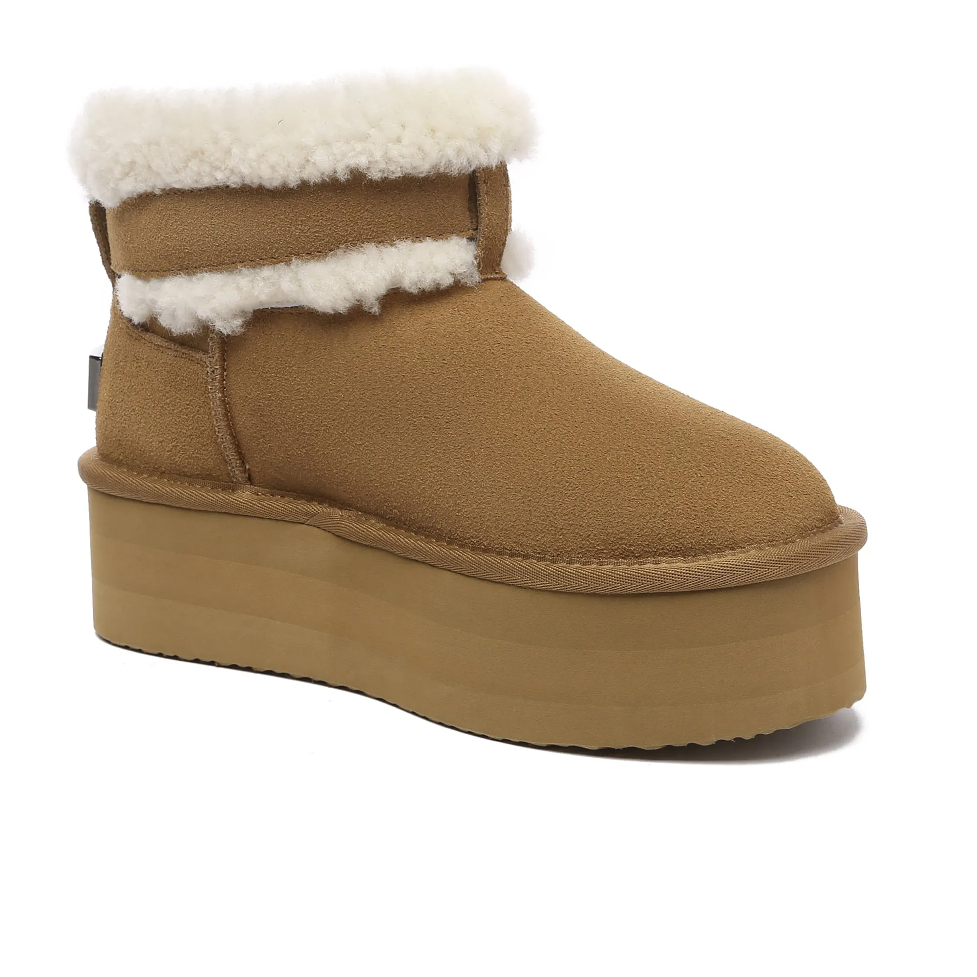 Buckle Strap Platform Boots