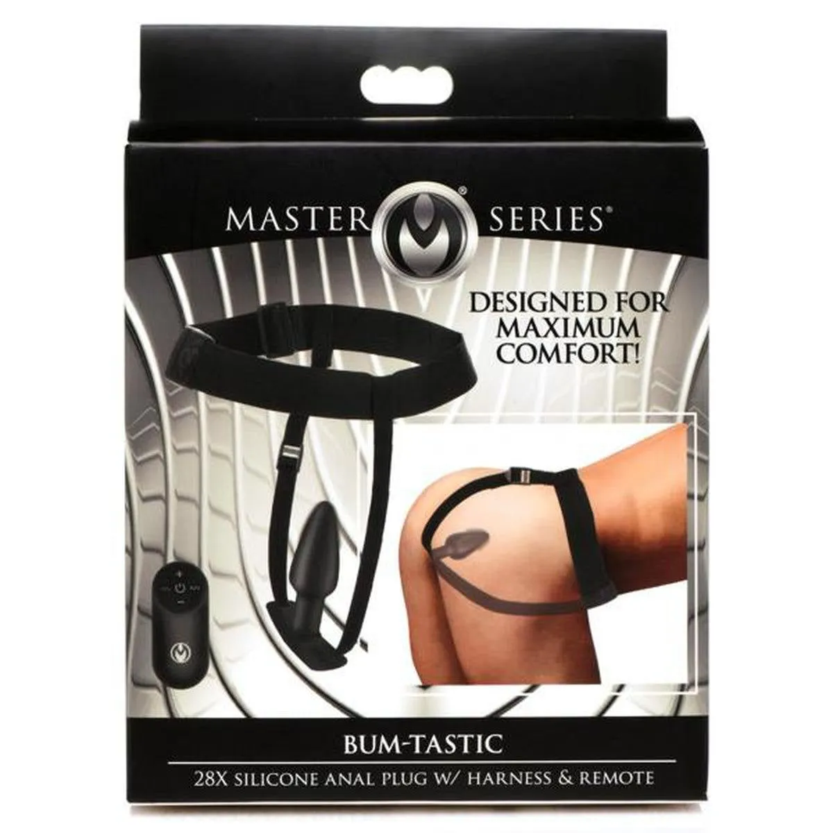 Bum-tastic 28x Silicone Anal Plug With Comfort Harness And Remote Control